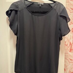 The Limited Black Flutter Sleeve Blouse